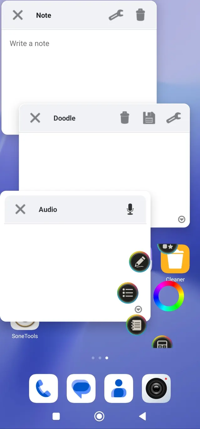 SoneTools popup tools screenshot